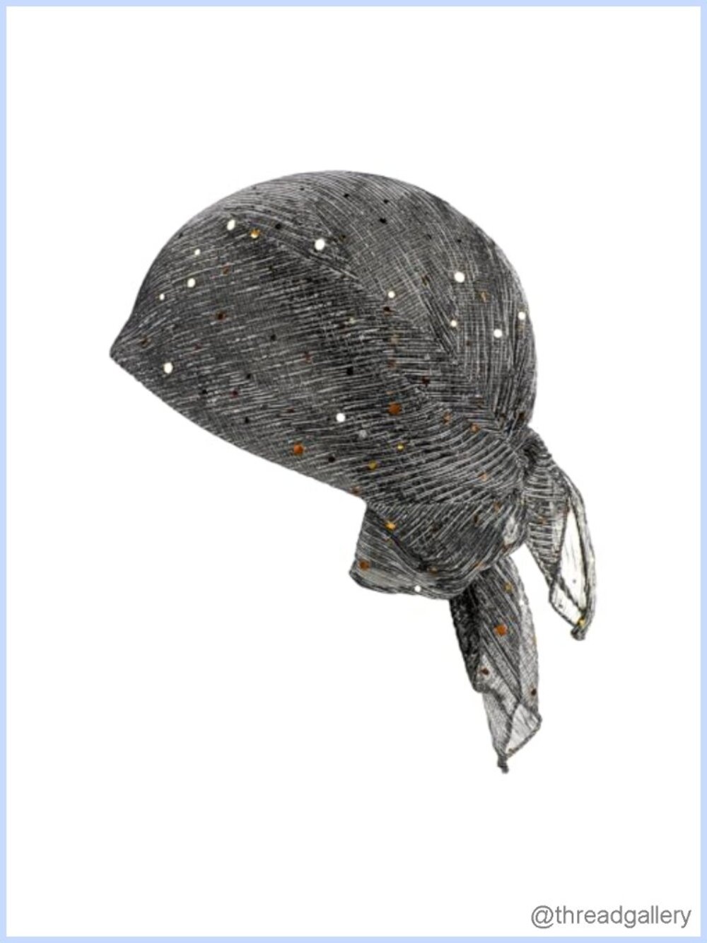Women's Sequin Head Scarf Square Turban Wrap Sparkly Glitter Bandana Hair Cover